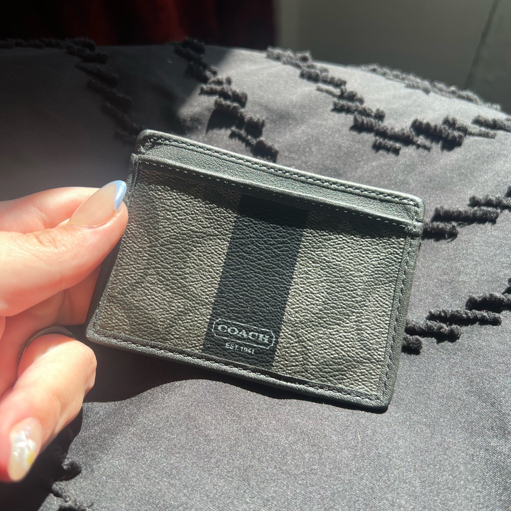 Coach Leather Coach Card Holder